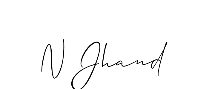 You should practise on your own different ways (Allison_Script) to write your name (N Jhand) in signature. don't let someone else do it for you. N Jhand signature style 2 images and pictures png