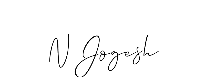 Make a beautiful signature design for name N Jogesh. With this signature (Allison_Script) style, you can create a handwritten signature for free. N Jogesh signature style 2 images and pictures png