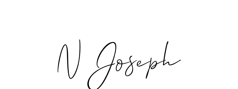 How to make N Joseph signature? Allison_Script is a professional autograph style. Create handwritten signature for N Joseph name. N Joseph signature style 2 images and pictures png