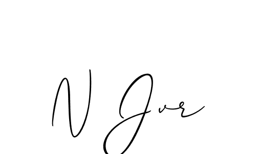 You can use this online signature creator to create a handwritten signature for the name N Jvr. This is the best online autograph maker. N Jvr signature style 2 images and pictures png