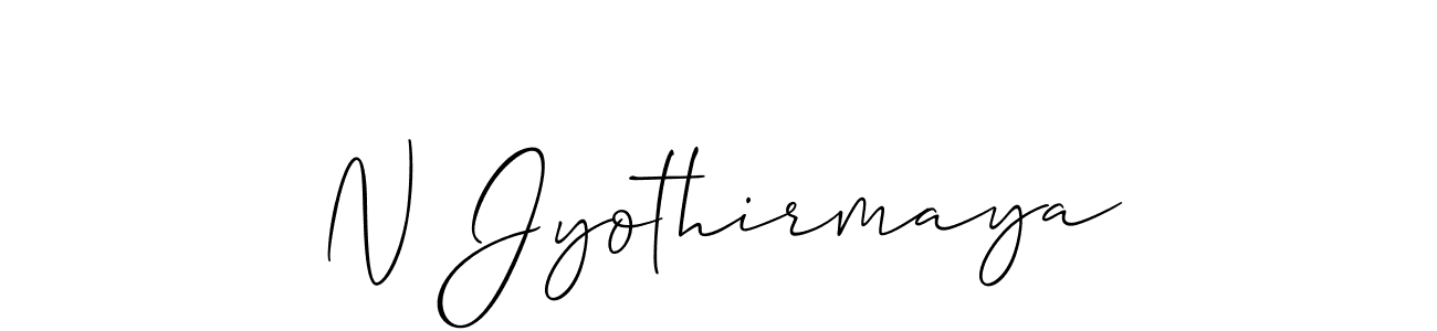 Design your own signature with our free online signature maker. With this signature software, you can create a handwritten (Allison_Script) signature for name N Jyothirmaya. N Jyothirmaya signature style 2 images and pictures png