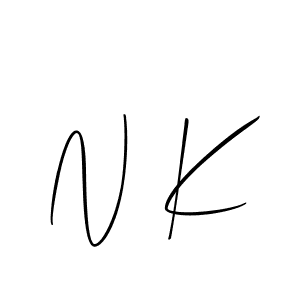 Similarly Allison_Script is the best handwritten signature design. Signature creator online .You can use it as an online autograph creator for name N K. N K signature style 2 images and pictures png