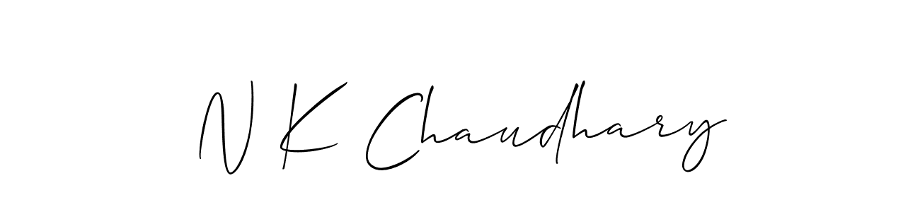 It looks lik you need a new signature style for name N K Chaudhary. Design unique handwritten (Allison_Script) signature with our free signature maker in just a few clicks. N K Chaudhary signature style 2 images and pictures png