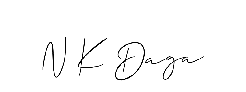 It looks lik you need a new signature style for name N K Daga. Design unique handwritten (Allison_Script) signature with our free signature maker in just a few clicks. N K Daga signature style 2 images and pictures png