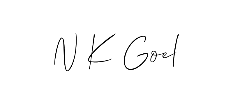 You can use this online signature creator to create a handwritten signature for the name N K Goel. This is the best online autograph maker. N K Goel signature style 2 images and pictures png