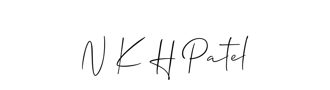 Make a beautiful signature design for name N K H Patel. Use this online signature maker to create a handwritten signature for free. N K H Patel signature style 2 images and pictures png