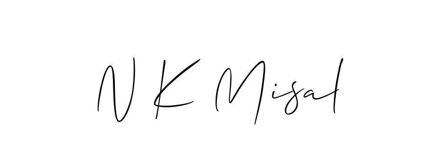 N K Misal stylish signature style. Best Handwritten Sign (Allison_Script) for my name. Handwritten Signature Collection Ideas for my name N K Misal. N K Misal signature style 2 images and pictures png