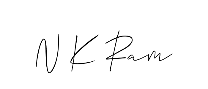 Use a signature maker to create a handwritten signature online. With this signature software, you can design (Allison_Script) your own signature for name N K Ram. N K Ram signature style 2 images and pictures png