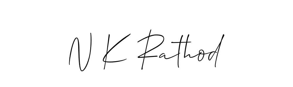 Also we have N K Rathod name is the best signature style. Create professional handwritten signature collection using Allison_Script autograph style. N K Rathod signature style 2 images and pictures png