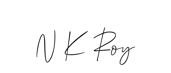 Design your own signature with our free online signature maker. With this signature software, you can create a handwritten (Allison_Script) signature for name N K Roy. N K Roy signature style 2 images and pictures png