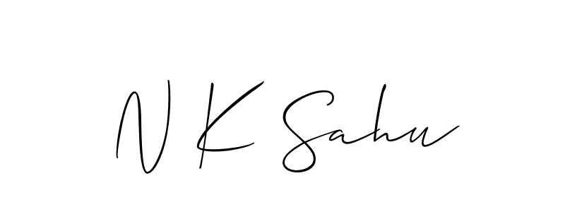 Design your own signature with our free online signature maker. With this signature software, you can create a handwritten (Allison_Script) signature for name N K Sahu. N K Sahu signature style 2 images and pictures png