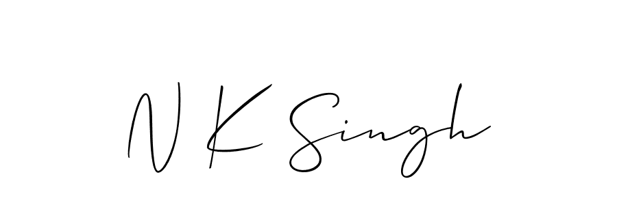 Use a signature maker to create a handwritten signature online. With this signature software, you can design (Allison_Script) your own signature for name N K Singh. N K Singh signature style 2 images and pictures png