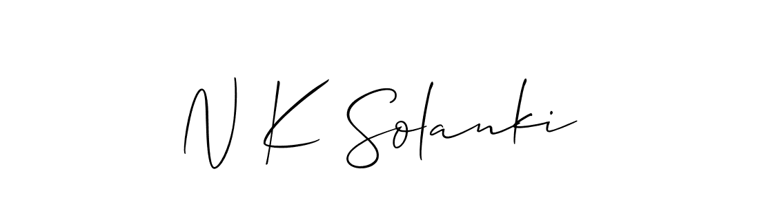 How to make N K Solanki name signature. Use Allison_Script style for creating short signs online. This is the latest handwritten sign. N K Solanki signature style 2 images and pictures png