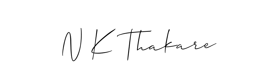 How to make N K Thakare name signature. Use Allison_Script style for creating short signs online. This is the latest handwritten sign. N K Thakare signature style 2 images and pictures png