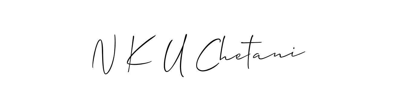 It looks lik you need a new signature style for name N K U Chetani. Design unique handwritten (Allison_Script) signature with our free signature maker in just a few clicks. N K U Chetani signature style 2 images and pictures png