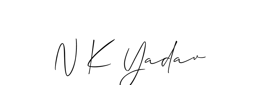 Best and Professional Signature Style for N K Yadav. Allison_Script Best Signature Style Collection. N K Yadav signature style 2 images and pictures png