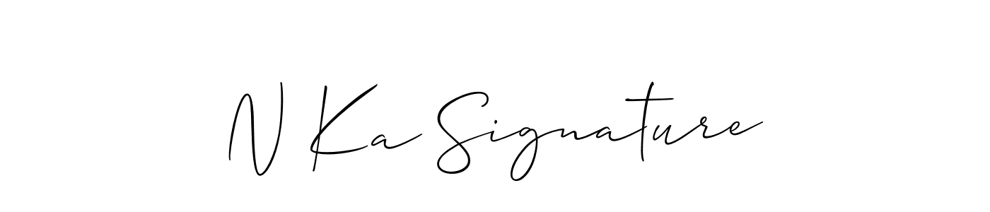 You should practise on your own different ways (Allison_Script) to write your name (N Ka Signature) in signature. don't let someone else do it for you. N Ka Signature signature style 2 images and pictures png