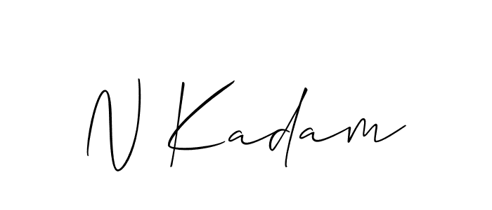 Best and Professional Signature Style for N Kadam. Allison_Script Best Signature Style Collection. N Kadam signature style 2 images and pictures png