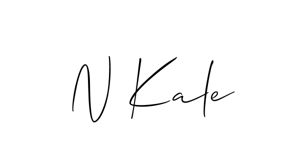How to make N Kale name signature. Use Allison_Script style for creating short signs online. This is the latest handwritten sign. N Kale signature style 2 images and pictures png