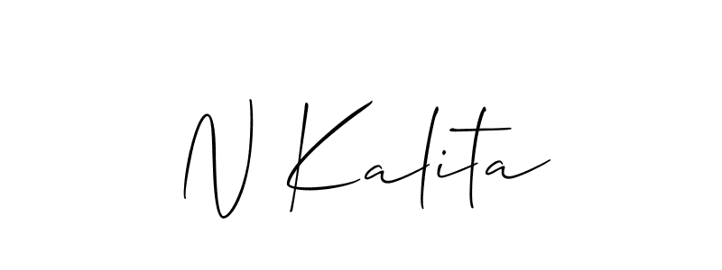 How to make N Kalita signature? Allison_Script is a professional autograph style. Create handwritten signature for N Kalita name. N Kalita signature style 2 images and pictures png