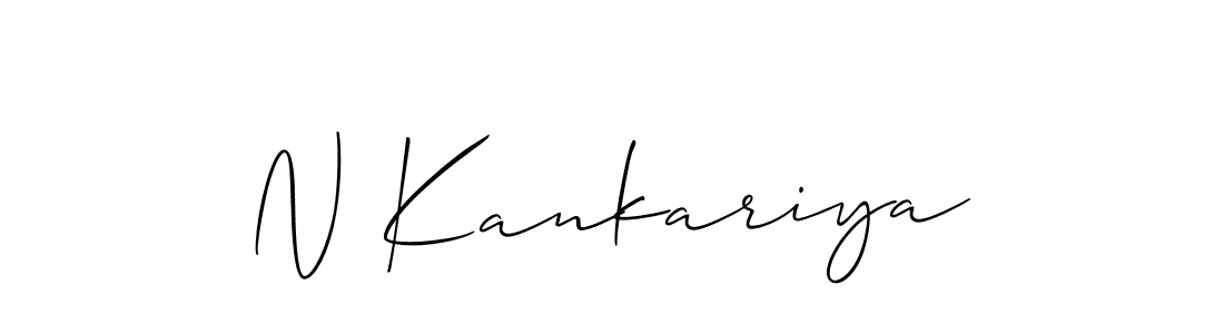 Make a beautiful signature design for name N Kankariya. With this signature (Allison_Script) style, you can create a handwritten signature for free. N Kankariya signature style 2 images and pictures png