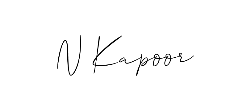 You should practise on your own different ways (Allison_Script) to write your name (N Kapoor) in signature. don't let someone else do it for you. N Kapoor signature style 2 images and pictures png
