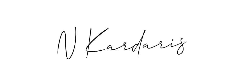 How to Draw N Kardaris signature style? Allison_Script is a latest design signature styles for name N Kardaris. N Kardaris signature style 2 images and pictures png