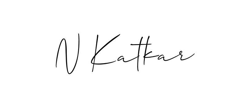 Make a beautiful signature design for name N Katkar. With this signature (Allison_Script) style, you can create a handwritten signature for free. N Katkar signature style 2 images and pictures png