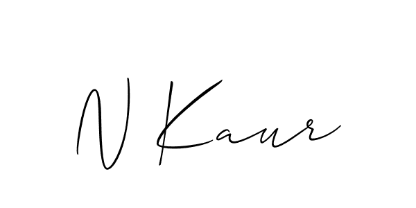 Use a signature maker to create a handwritten signature online. With this signature software, you can design (Allison_Script) your own signature for name N Kaur. N Kaur signature style 2 images and pictures png