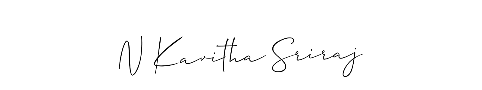 You can use this online signature creator to create a handwritten signature for the name N Kavitha Sriraj. This is the best online autograph maker. N Kavitha Sriraj signature style 2 images and pictures png