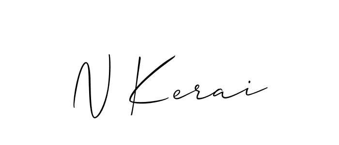 Check out images of Autograph of N Kerai name. Actor N Kerai Signature Style. Allison_Script is a professional sign style online. N Kerai signature style 2 images and pictures png