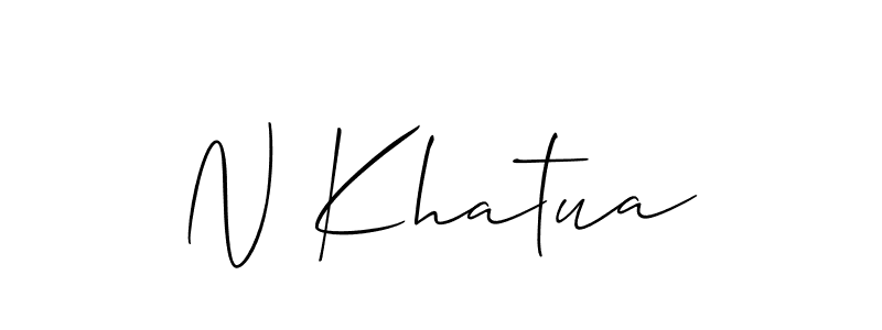 How to Draw N Khatua signature style? Allison_Script is a latest design signature styles for name N Khatua. N Khatua signature style 2 images and pictures png