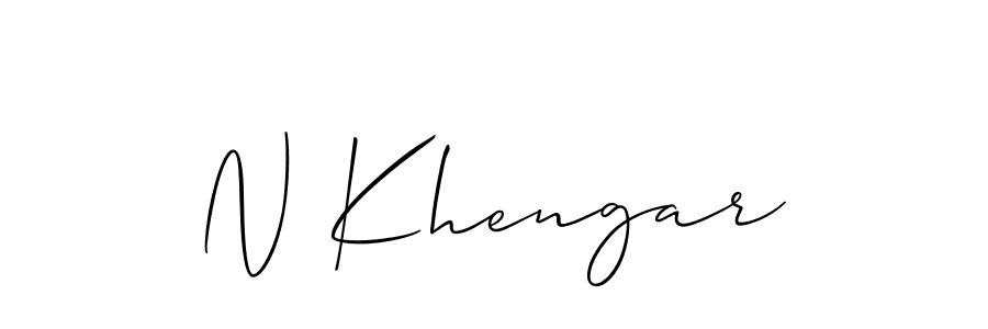 It looks lik you need a new signature style for name N Khengar. Design unique handwritten (Allison_Script) signature with our free signature maker in just a few clicks. N Khengar signature style 2 images and pictures png