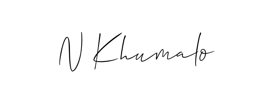 Make a beautiful signature design for name N Khumalo. Use this online signature maker to create a handwritten signature for free. N Khumalo signature style 2 images and pictures png