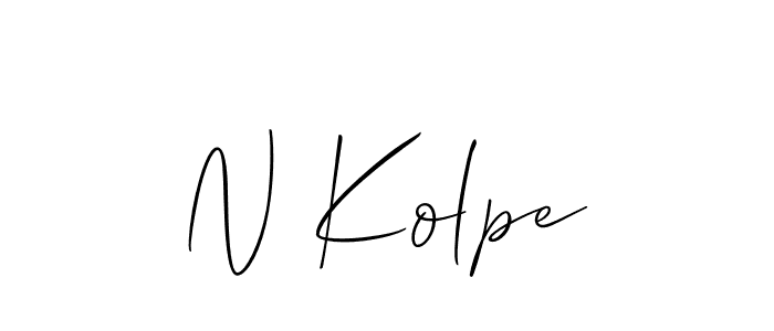 Also we have N Kolpe name is the best signature style. Create professional handwritten signature collection using Allison_Script autograph style. N Kolpe signature style 2 images and pictures png