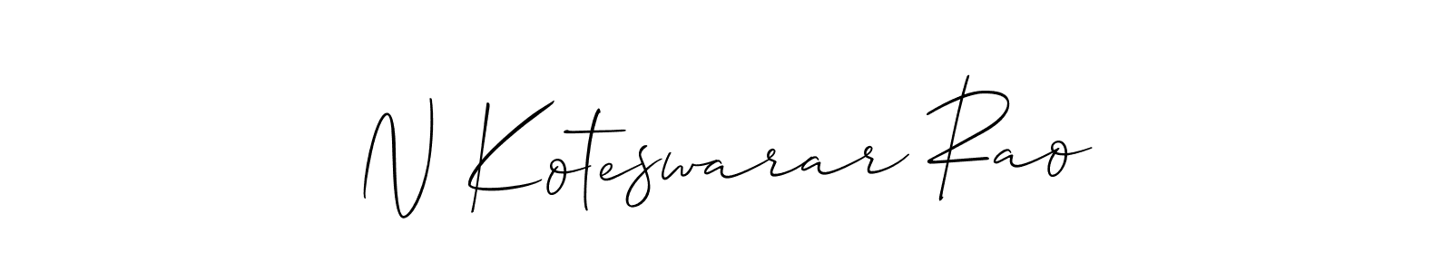 N Koteswarar Rao stylish signature style. Best Handwritten Sign (Allison_Script) for my name. Handwritten Signature Collection Ideas for my name N Koteswarar Rao. N Koteswarar Rao signature style 2 images and pictures png