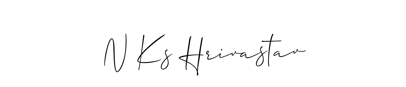 N Ks Hrivastav stylish signature style. Best Handwritten Sign (Allison_Script) for my name. Handwritten Signature Collection Ideas for my name N Ks Hrivastav. N Ks Hrivastav signature style 2 images and pictures png