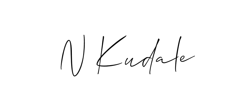 It looks lik you need a new signature style for name N Kudale. Design unique handwritten (Allison_Script) signature with our free signature maker in just a few clicks. N Kudale signature style 2 images and pictures png