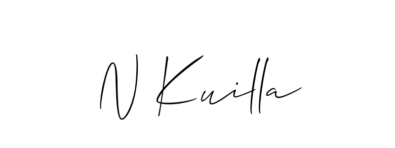 Make a short N Kuilla signature style. Manage your documents anywhere anytime using Allison_Script. Create and add eSignatures, submit forms, share and send files easily. N Kuilla signature style 2 images and pictures png