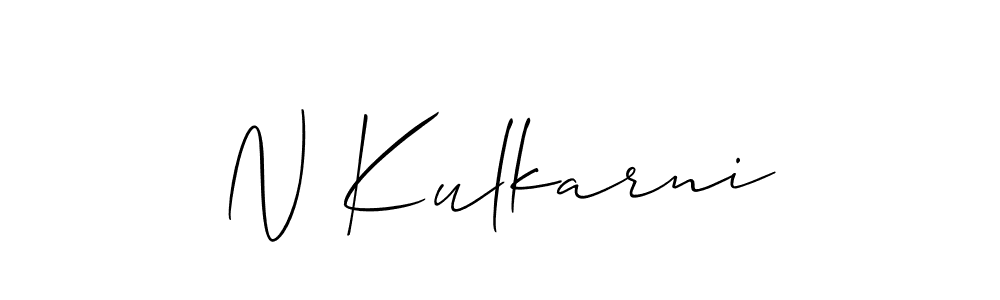 if you are searching for the best signature style for your name N Kulkarni. so please give up your signature search. here we have designed multiple signature styles  using Allison_Script. N Kulkarni signature style 2 images and pictures png