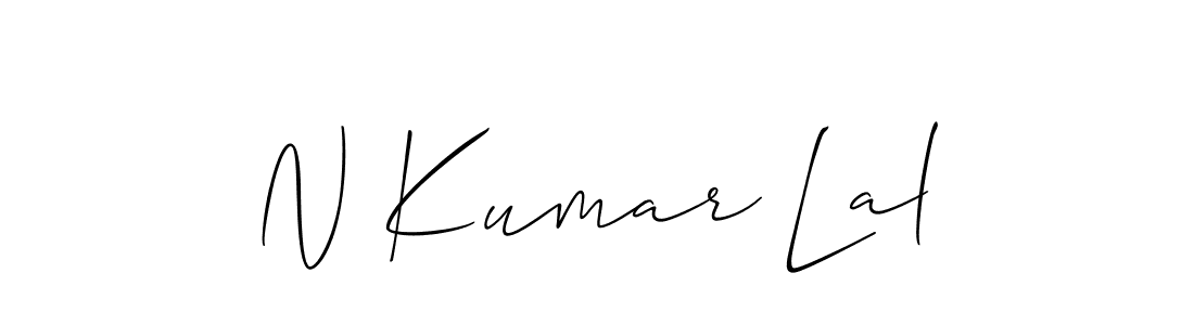 N Kumar Lal stylish signature style. Best Handwritten Sign (Allison_Script) for my name. Handwritten Signature Collection Ideas for my name N Kumar Lal. N Kumar Lal signature style 2 images and pictures png