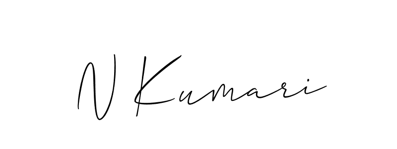Make a beautiful signature design for name N Kumari. With this signature (Allison_Script) style, you can create a handwritten signature for free. N Kumari signature style 2 images and pictures png