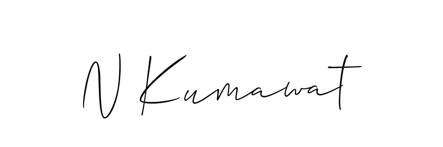 Best and Professional Signature Style for N Kumawat. Allison_Script Best Signature Style Collection. N Kumawat signature style 2 images and pictures png