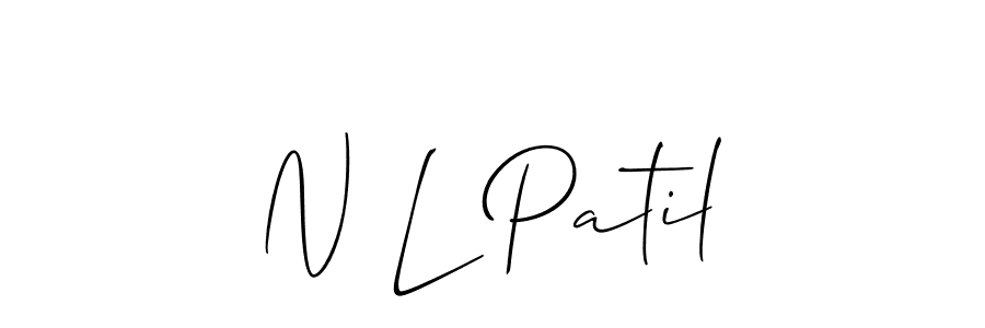 Also You can easily find your signature by using the search form. We will create N L Patil name handwritten signature images for you free of cost using Allison_Script sign style. N L Patil signature style 2 images and pictures png