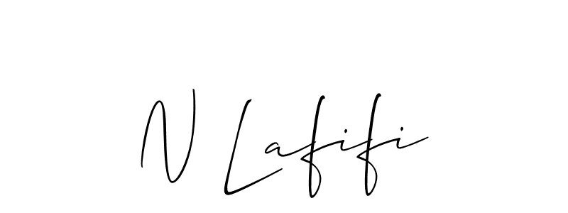 This is the best signature style for the N Lafifi name. Also you like these signature font (Allison_Script). Mix name signature. N Lafifi signature style 2 images and pictures png