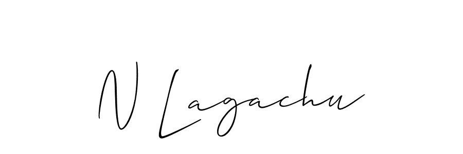 Make a short N Lagachu signature style. Manage your documents anywhere anytime using Allison_Script. Create and add eSignatures, submit forms, share and send files easily. N Lagachu signature style 2 images and pictures png