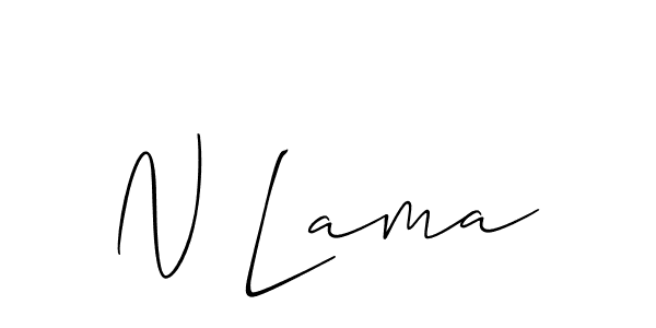 Allison_Script is a professional signature style that is perfect for those who want to add a touch of class to their signature. It is also a great choice for those who want to make their signature more unique. Get N Lama name to fancy signature for free. N Lama signature style 2 images and pictures png