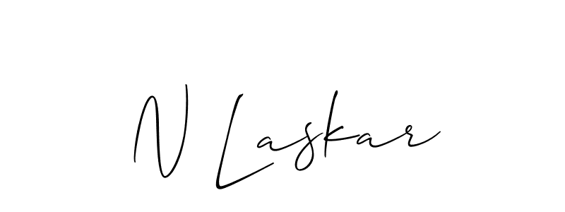 How to Draw N Laskar signature style? Allison_Script is a latest design signature styles for name N Laskar. N Laskar signature style 2 images and pictures png