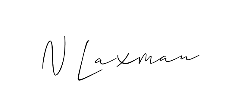 How to Draw N Laxman signature style? Allison_Script is a latest design signature styles for name N Laxman. N Laxman signature style 2 images and pictures png