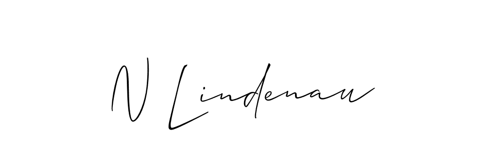 The best way (Allison_Script) to make a short signature is to pick only two or three words in your name. The name N Lindenau include a total of six letters. For converting this name. N Lindenau signature style 2 images and pictures png